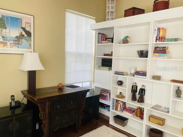 a view of workspace with toys