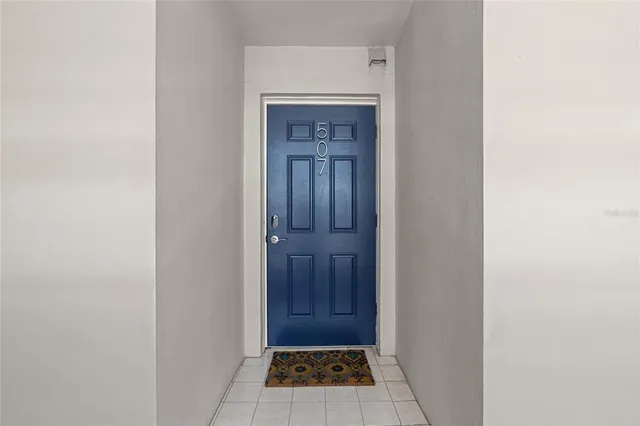 a view of front door