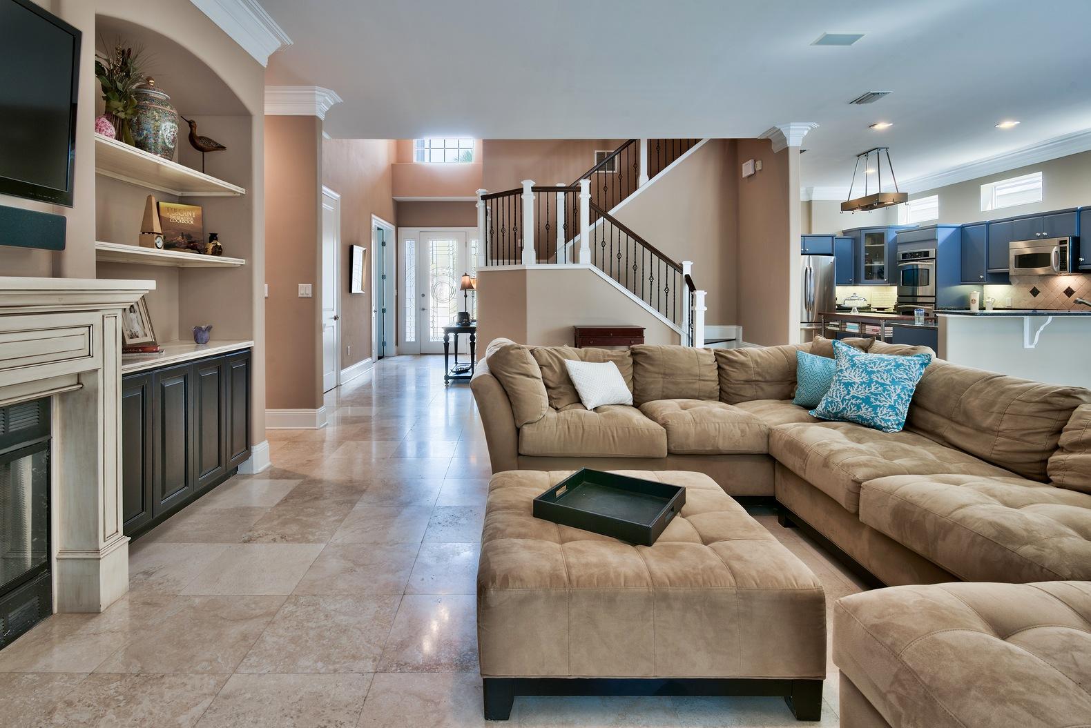 294 Ketch Court Destin, FL 32541 - Photo 5 of 30 a living room with furniture and a fireplace