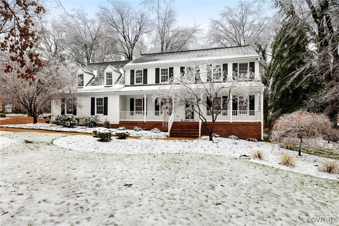 2561 Castle Hill Road Midlothian, VA 23113 - Photo 1 of 46 a view of a house with a yard covered in snow