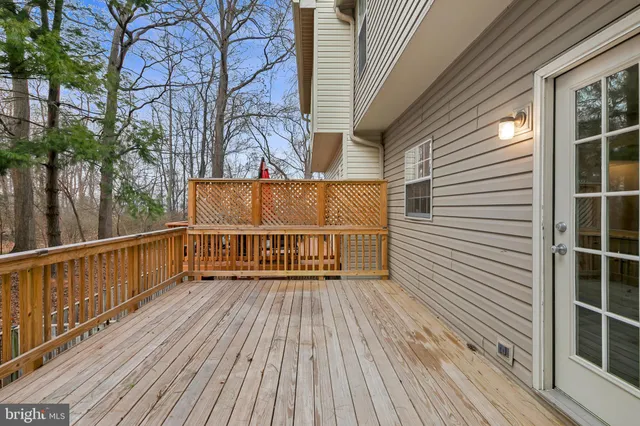 a view of deck with deck and wooden floor