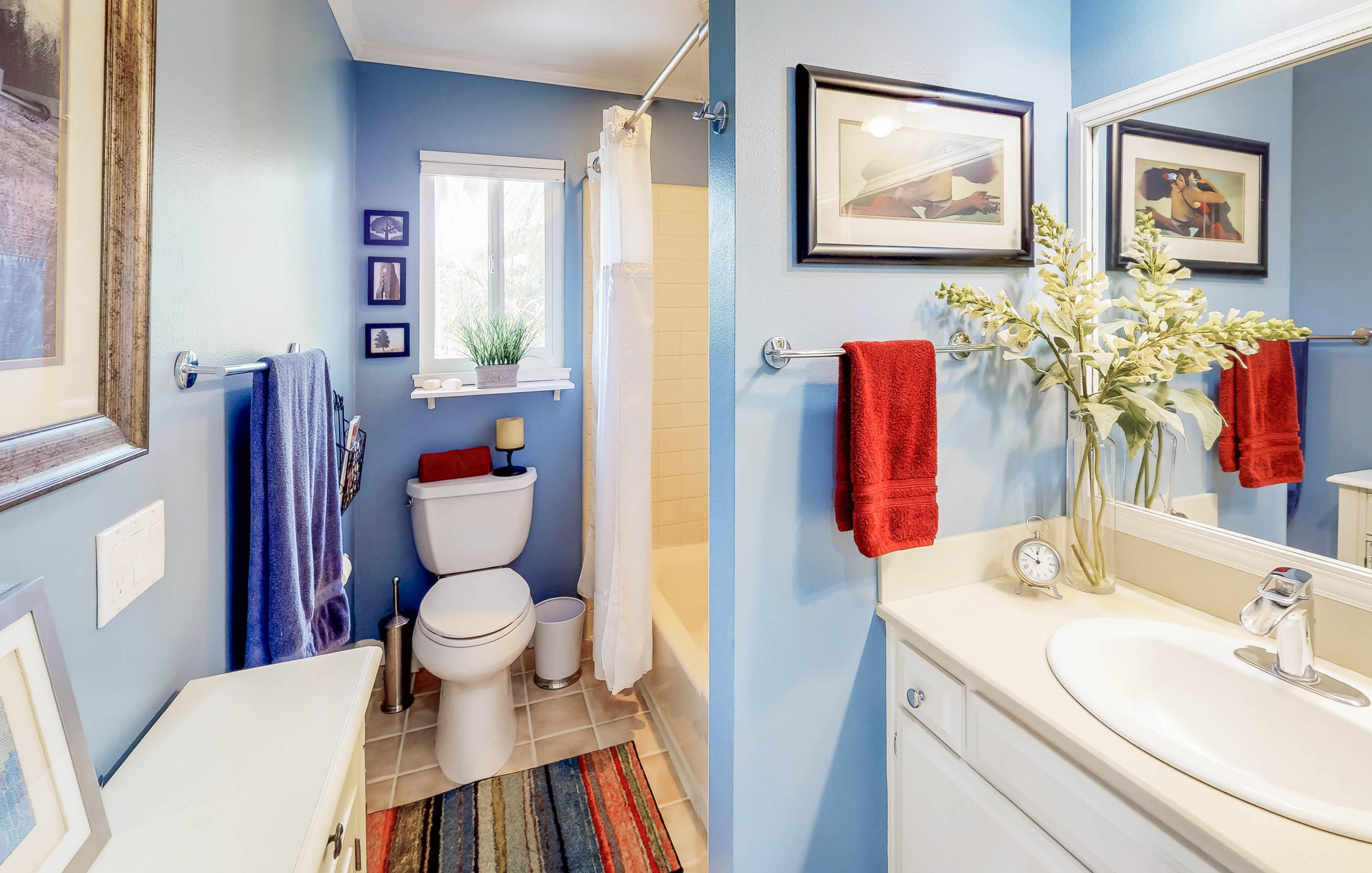 4344 Modoc Road, Unit 16 Santa Barbara, CA 93110 - Photo 9 of 11 a bathroom with a sink toilet and a mirror