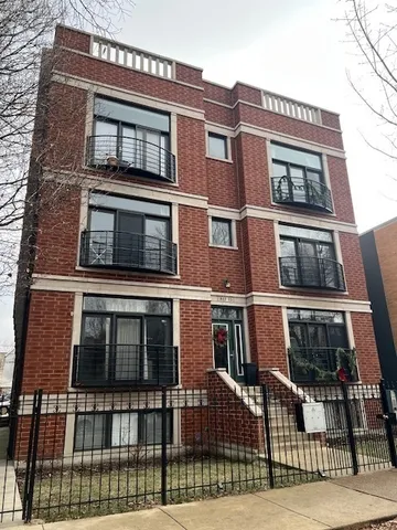 a front view of a building