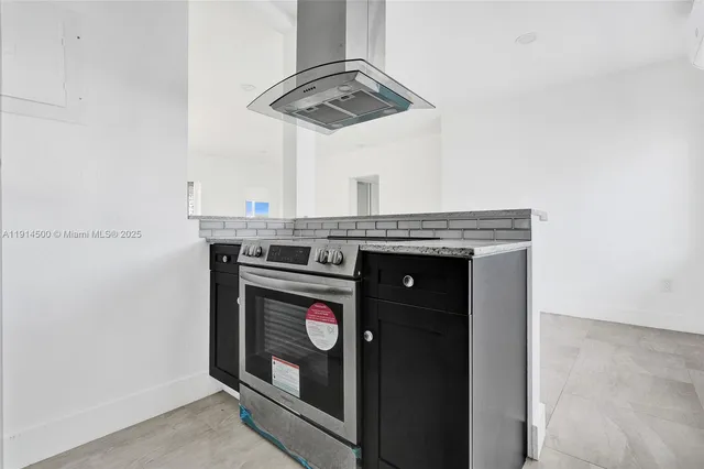 a stove top oven sitting inside of a kitchen