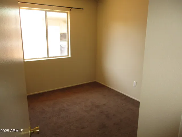 a view of a bathroom with a shower and a chandelier fan