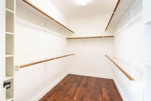 a view of entryway with wooden floor