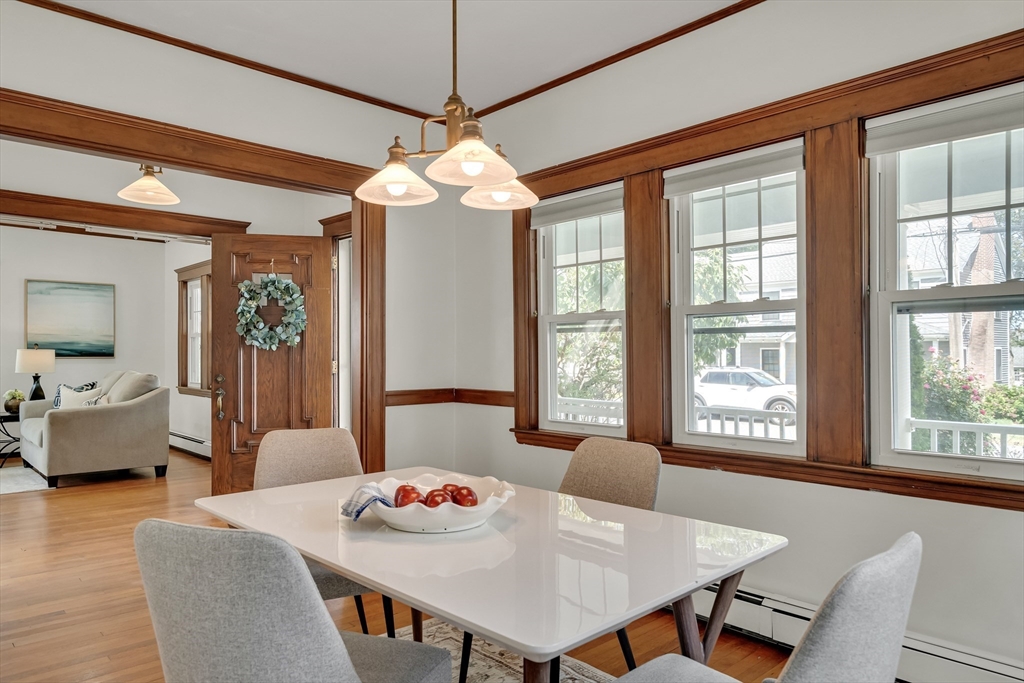 62 Florence Road Waltham, MA 02453 - Photo 10 of 42 a view of a dining room with furniture window and outside view