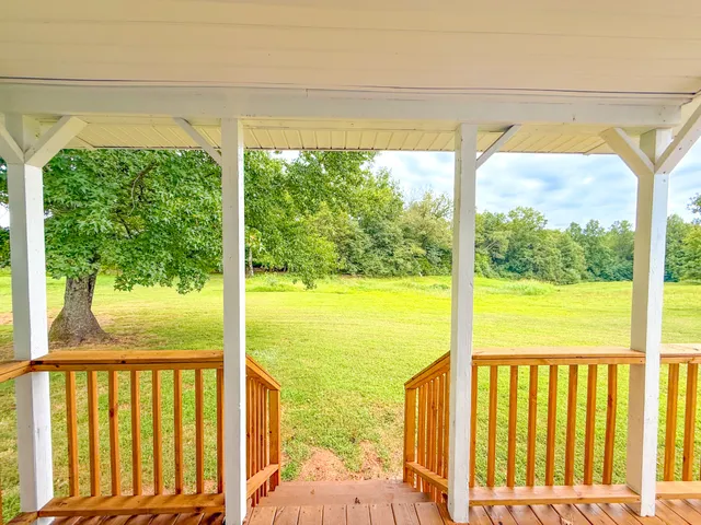 a view of a city from a balcony