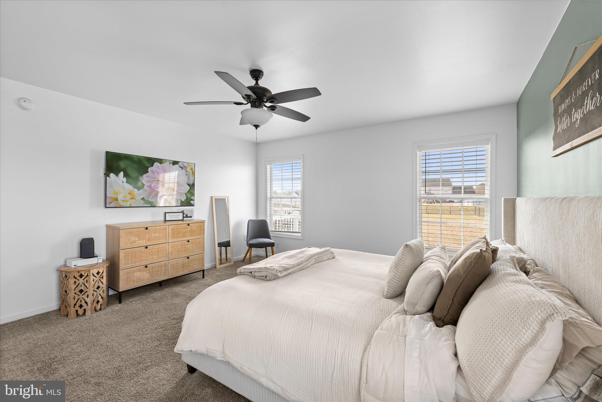 36831 Red Berry Road Delmar, DE 19940 - Photo 28 of 46 a bedroom with a bed and a flat screen tv