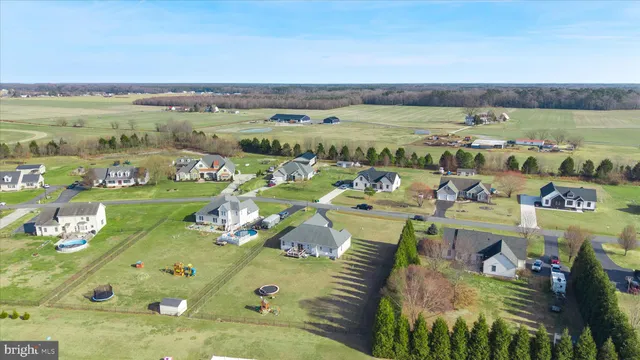 an aerial view of a residential houses with outdoor space