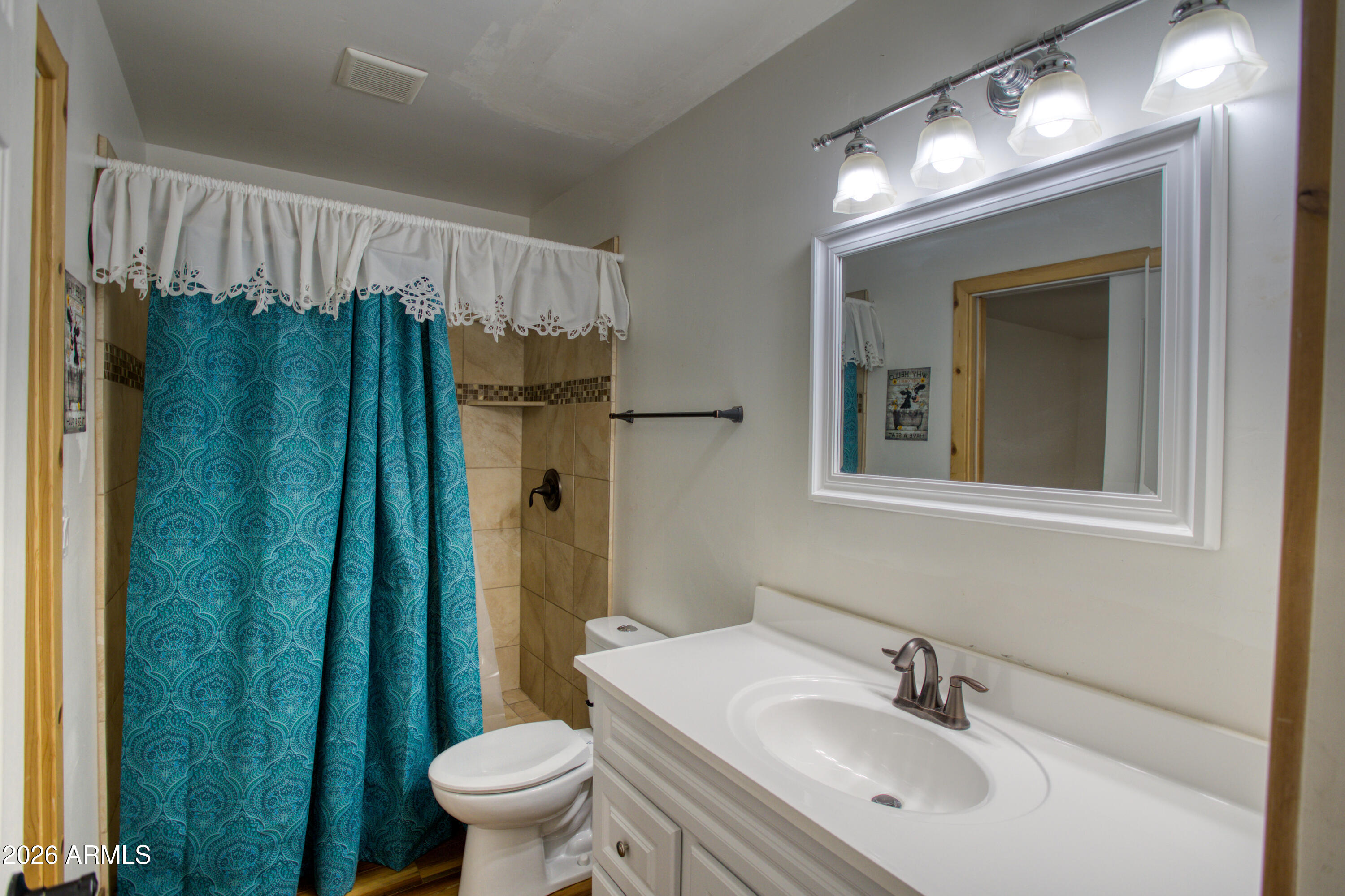 1420 Meadow View Place Show Low, AZ 85901 - Photo 23 of 25 a bathroom with a sink a toilet and shower