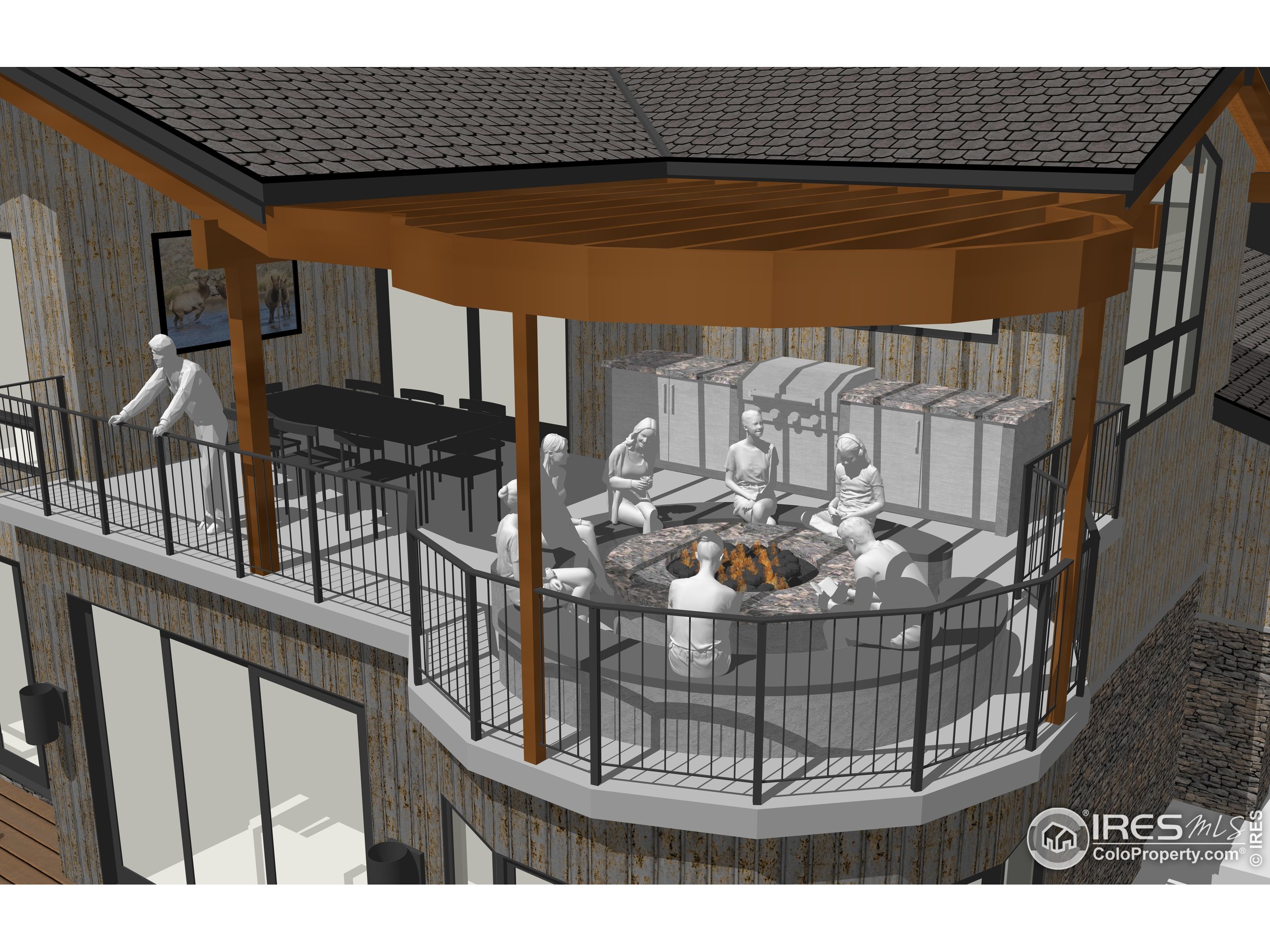 293 Overlook Court Estes Park, CO 80517 - Photo 3 of 12 a view of a living room with a wooden floor