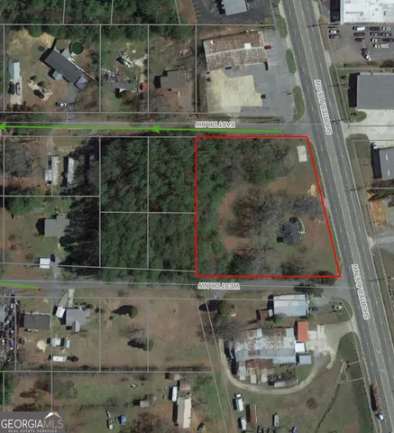 a view of a building with a street