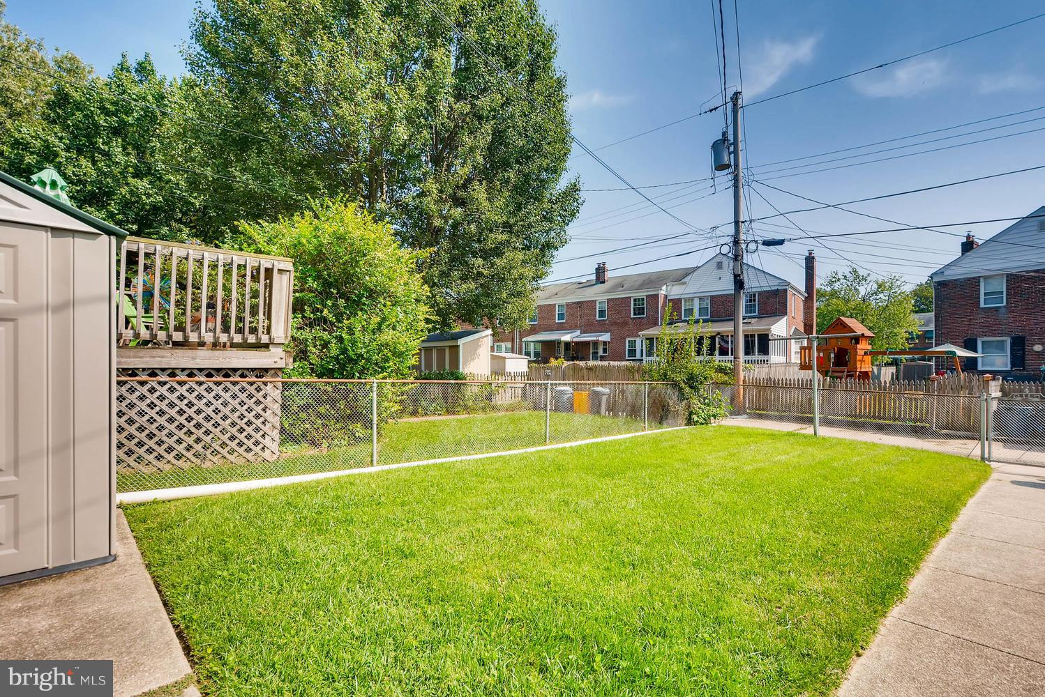 8417 Greenway Road Towson, MD 21286 - Photo 27 of 30 LARGE, LEVEL, FENCED REAR YARD WITH SHED