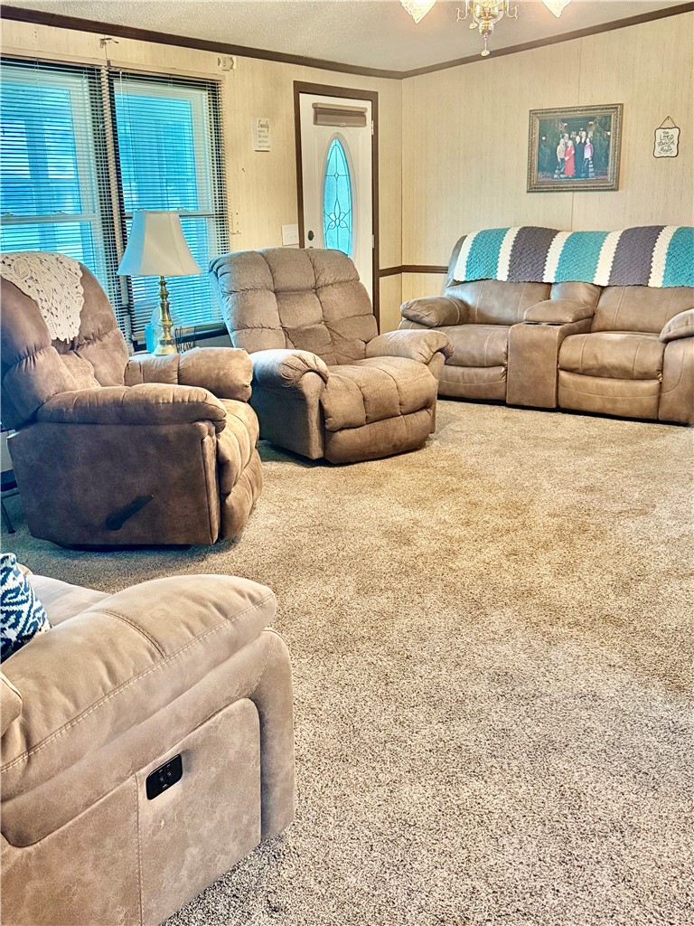 1549 Greenfield Road Westminster, SC 29693 - Photo 22 of 49 A welcoming living area awaits with plush carpeting, offering comfort and a relaxed atmosphere for everyday living.
