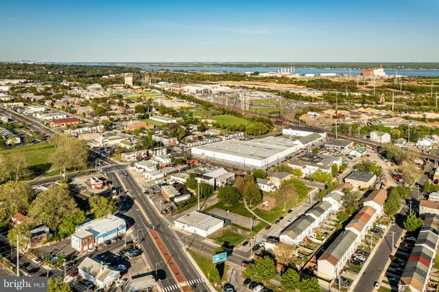 an aerial view of a city