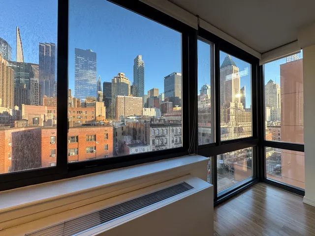 a view of a large window with an outdoor view