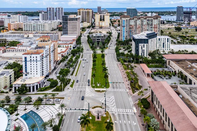 an aerial view of city