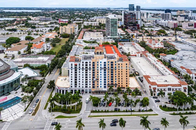 an aerial view of a city