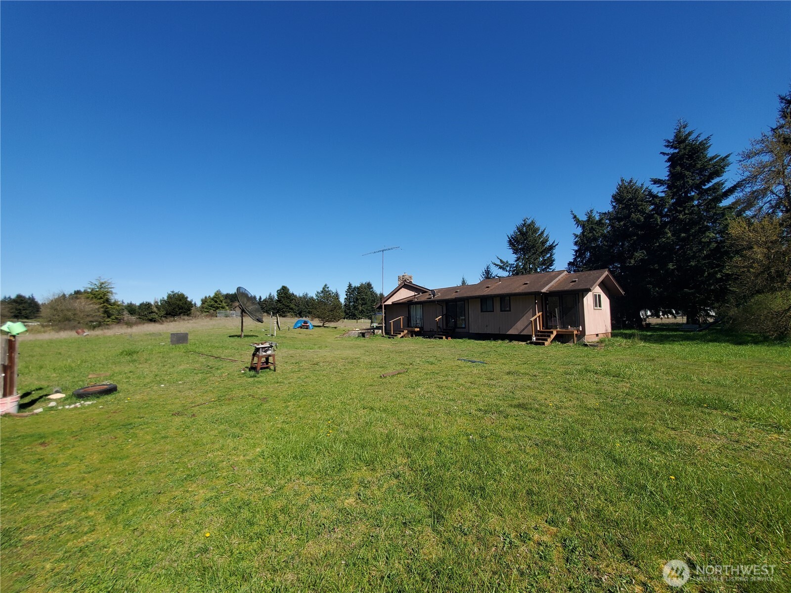 4924 165th Lane Southwest Rochester, WA 98579 - Photo 23 of 27 a view of a big yard with large trees