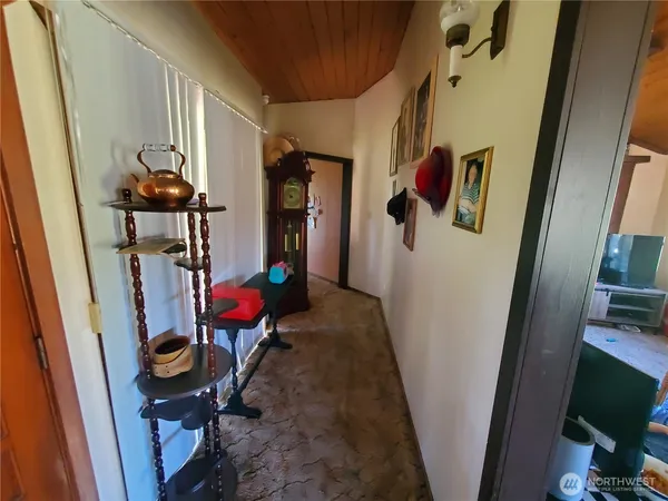 a bathroom with sink and mirror
