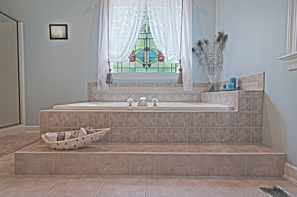 5305 Corbarron Court Raleigh, NC 27606 - Photo 15 of 21 Relax in this beautiful Jacuzzi tub overlooking private back yard, pool and landscaping Master Bath/Spa