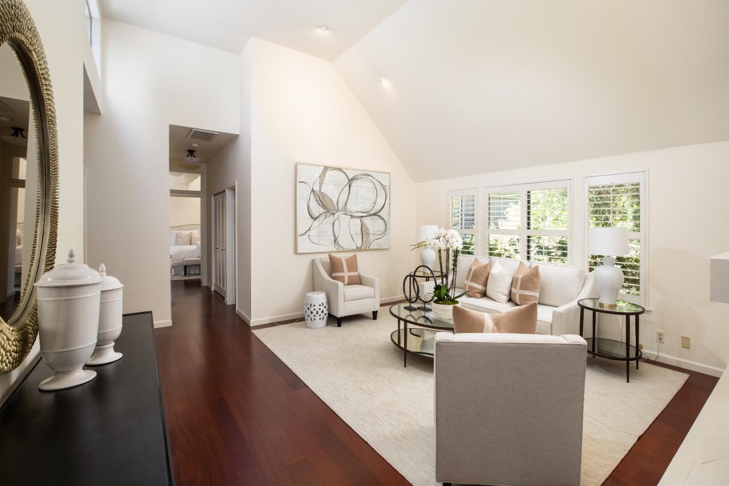 2 Farm Road Los Altos, CA 94024 - Photo 2 of 23 a living room with furniture and a wooden floor