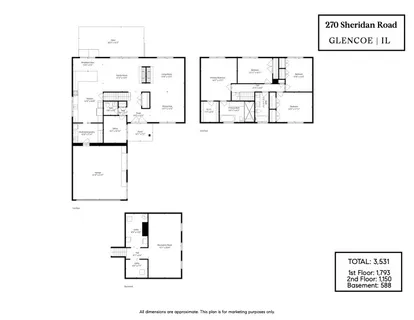$1,399,000 | 270 Sheridan Road, Glencoe, IL 60022