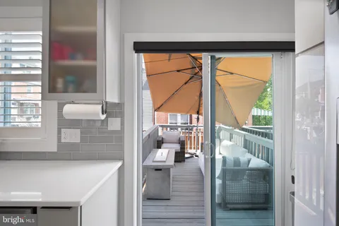 a view of living room with a large window