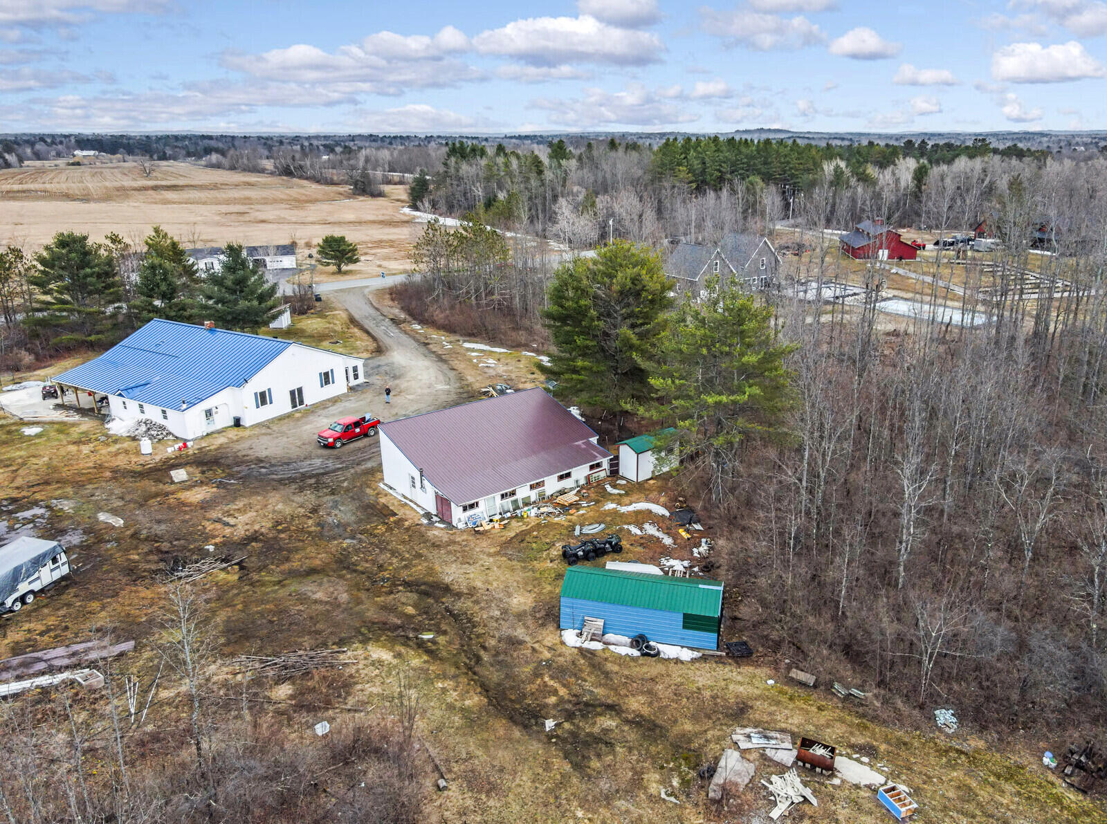 184 Bellsqueeze Road Benton, ME 04901 - Photo 7 of 58 From above toward the road