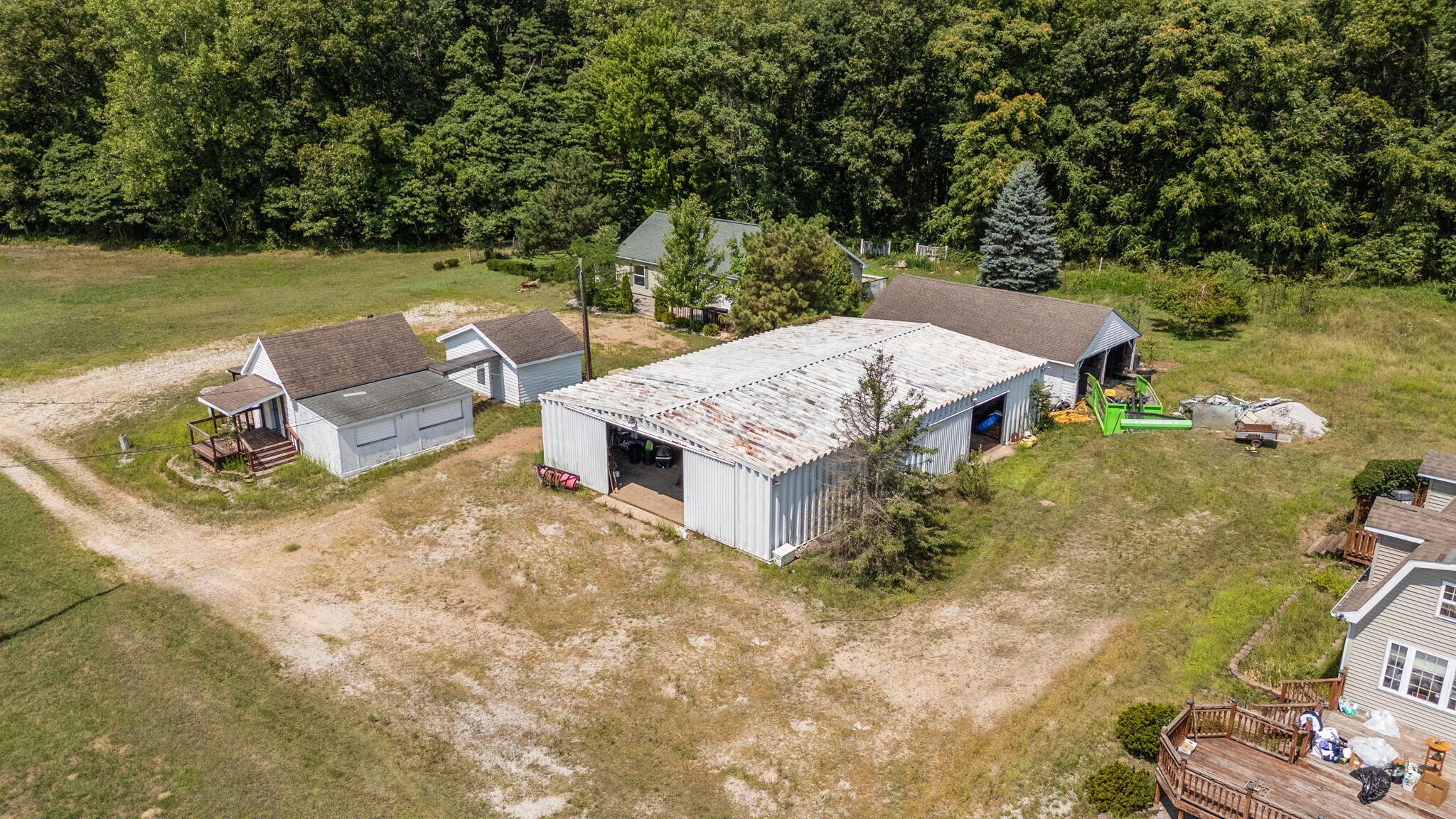 650 Freyer Road Michigan City, IN 46360 - Photo 13 of 49 an aerial view of a house with a yard basket ball court and outdoor seating