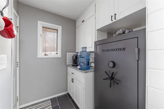 a view of a door and a hallway