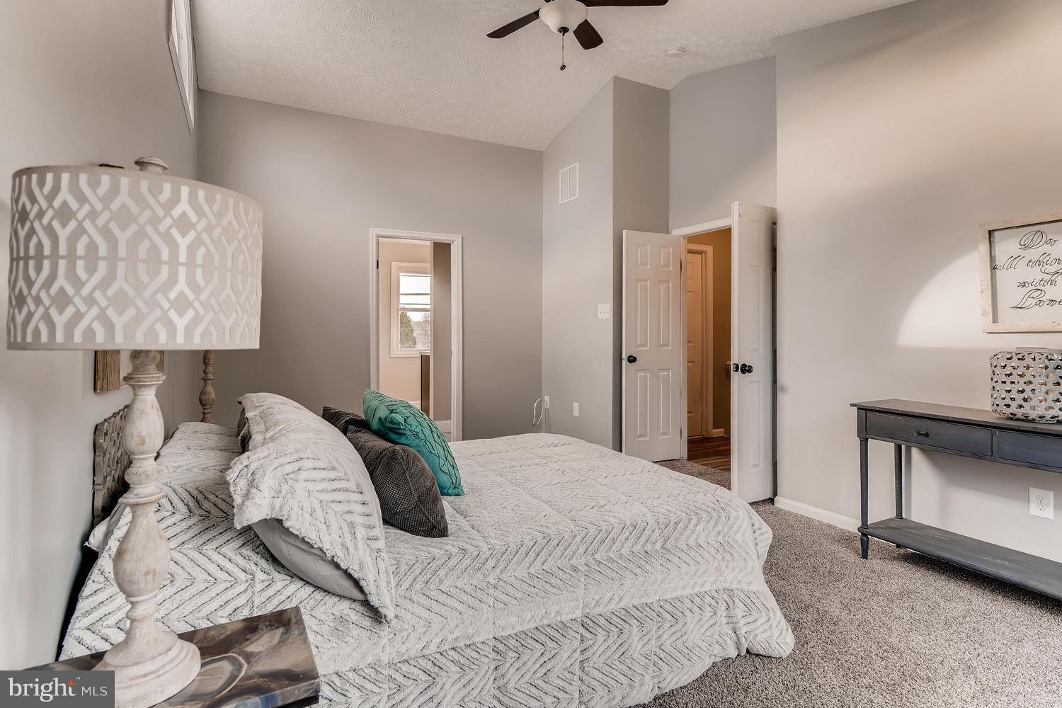 Master suite with adjacent master bath