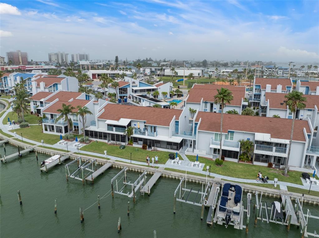 a view of an outdoor space with swimming pool