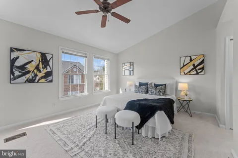 a view of a lake with a yard