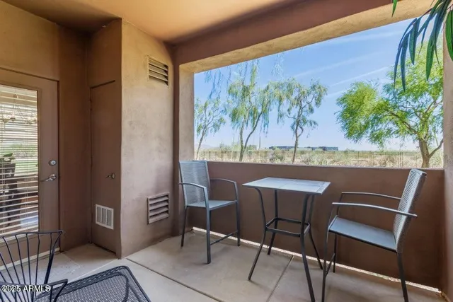 a view of a outdoor seating area