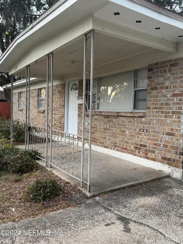 a view of a door of the house