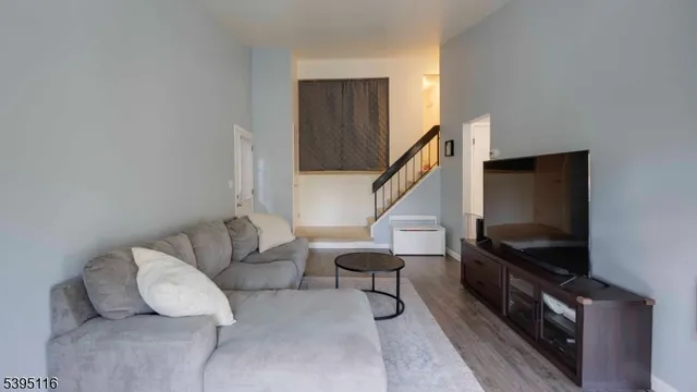 a view of a room with baby bed