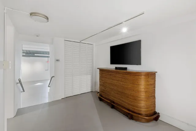 a room with a flat screen tv