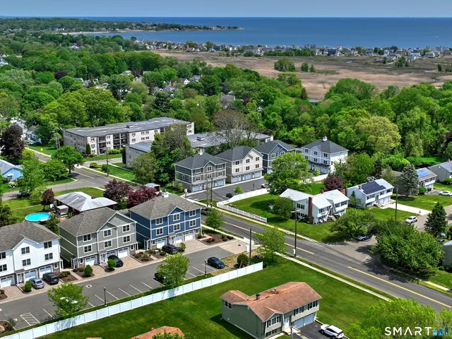 an aerial view of multiple house