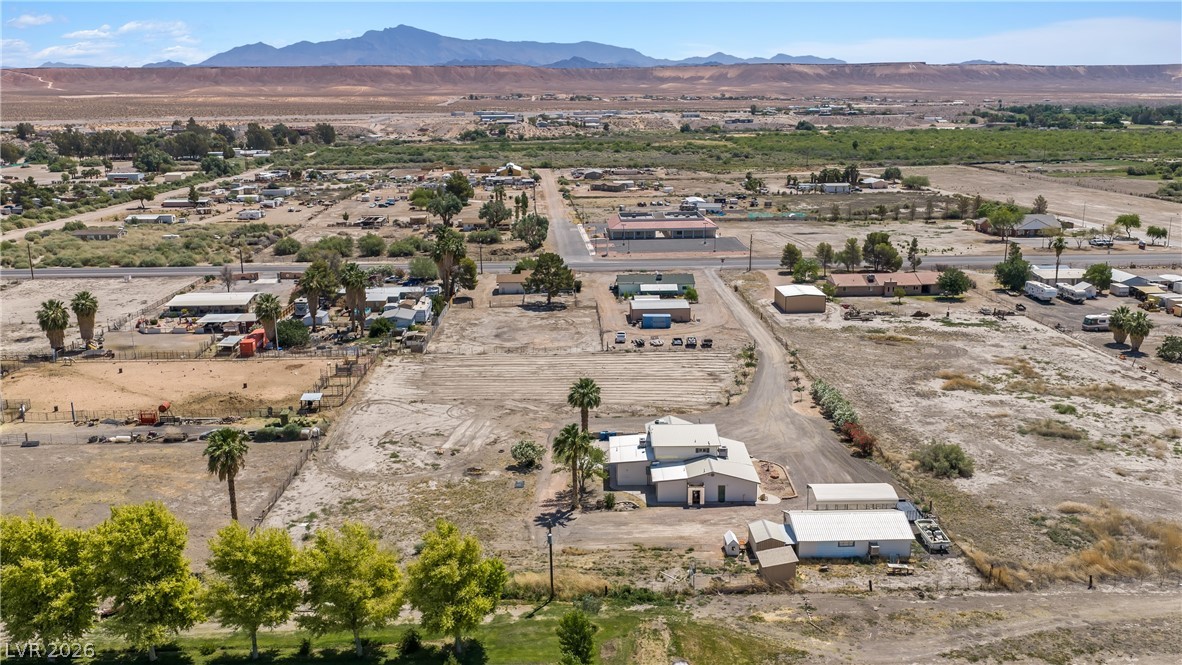750 Leming Avenue Overton, NV 89040 - Photo 75 of 82 This desert landscape offers expansive views of mountains and various structures.