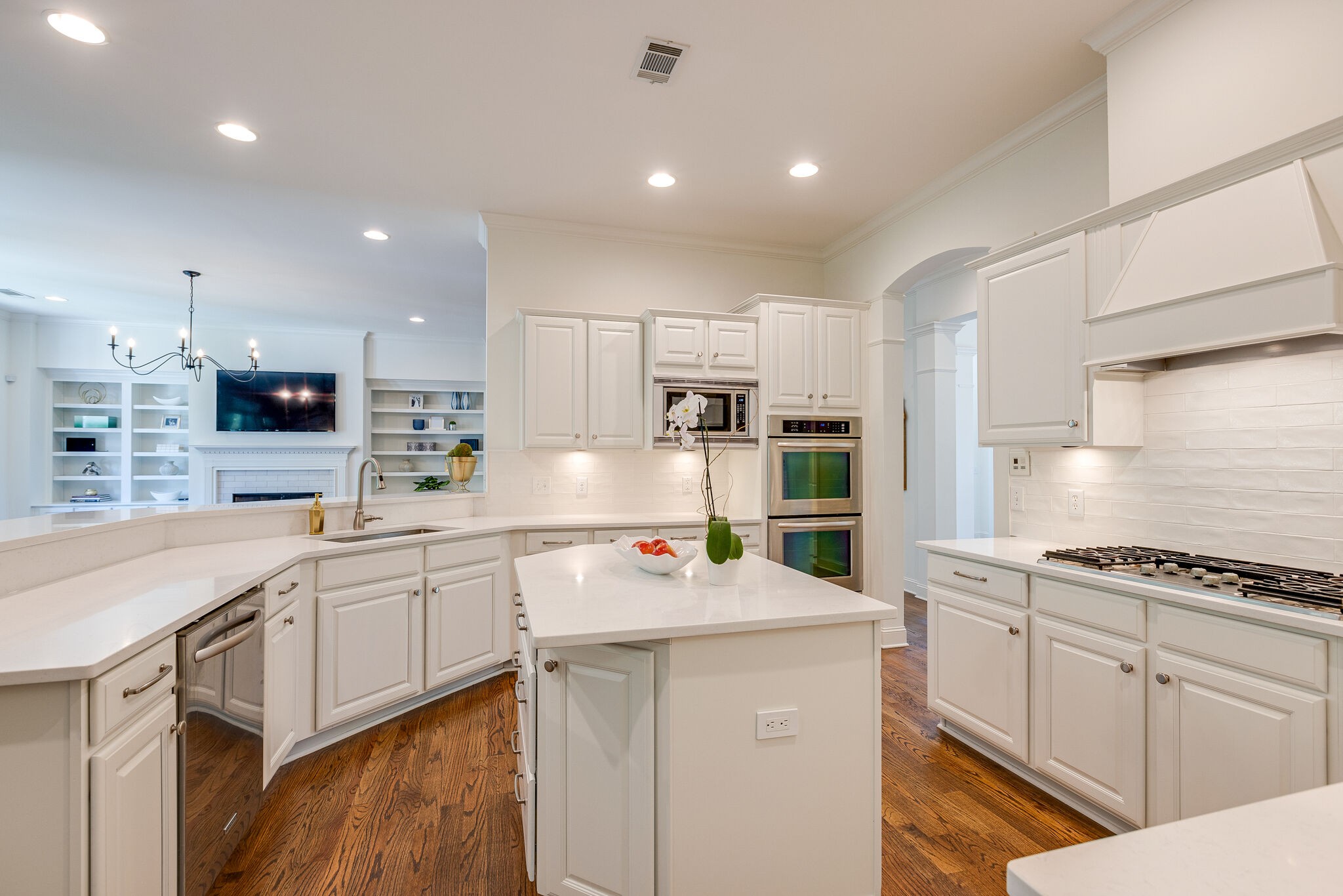1327 Cottingham Drive Franklin, TN 37067 - Photo 23 of 70 a kitchen with white cabinets sink and white appliances