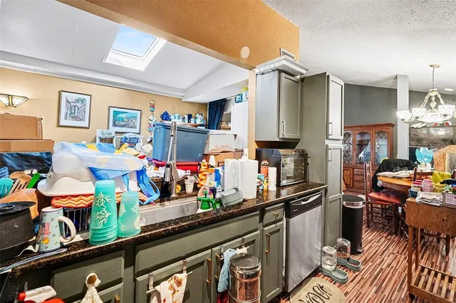 a view of a living room and a hallway