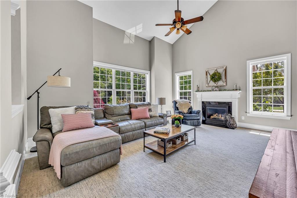 6410 Ashton Park Drive Oak Ridge, NC 27310 - Photo 18 of 49 Great room with gas fireplace.