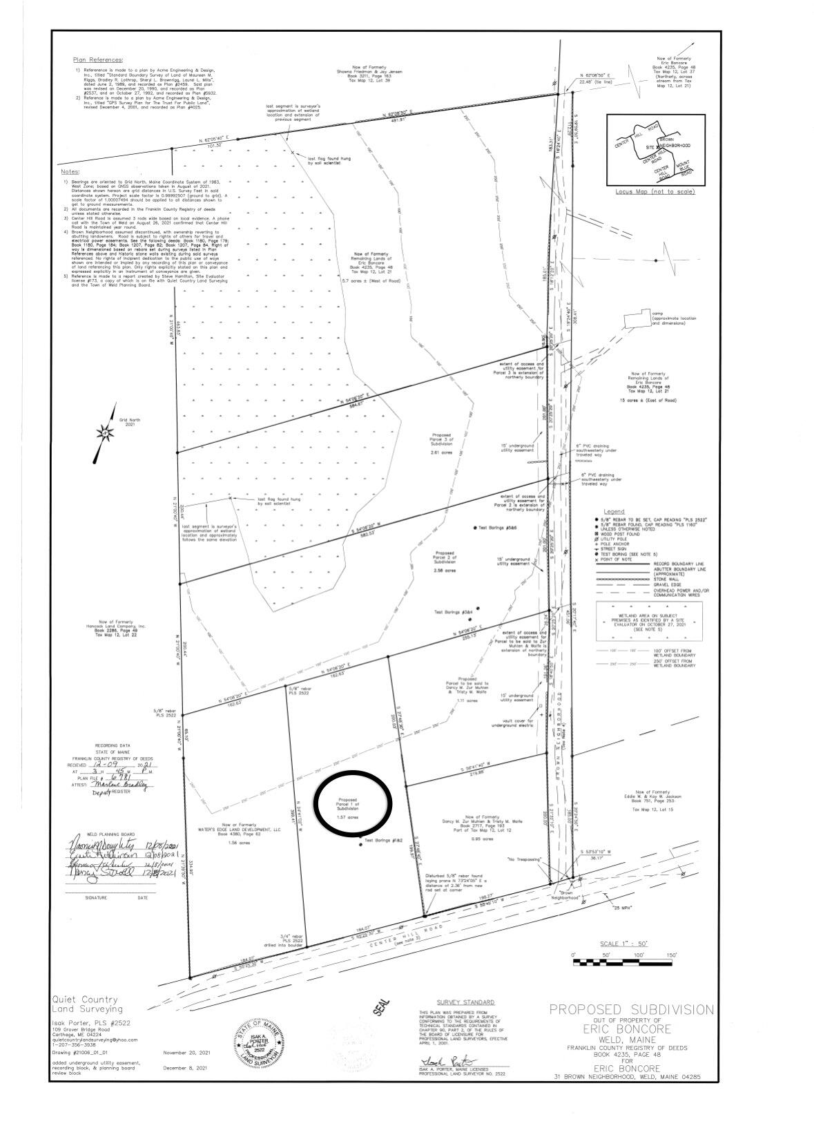957 Center Hill Road Weld, ME 04285 - Photo 34 of 36 Cenetr Hill Survey copy