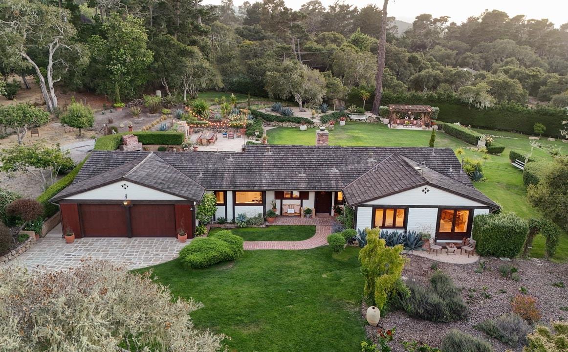 1340 Jacks Road Monterey, CA 93940 - Photo 36 of 37 a aerial view of a house with a yard and a large tree