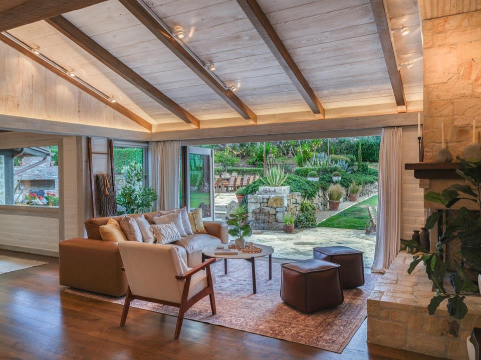 1340 Jacks Road Monterey, CA 93940 - Photo 8 of 37 a living room with furniture and a floor to ceiling window
