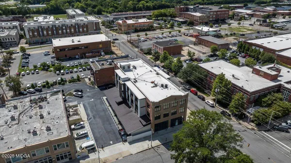 an aerial view of a city