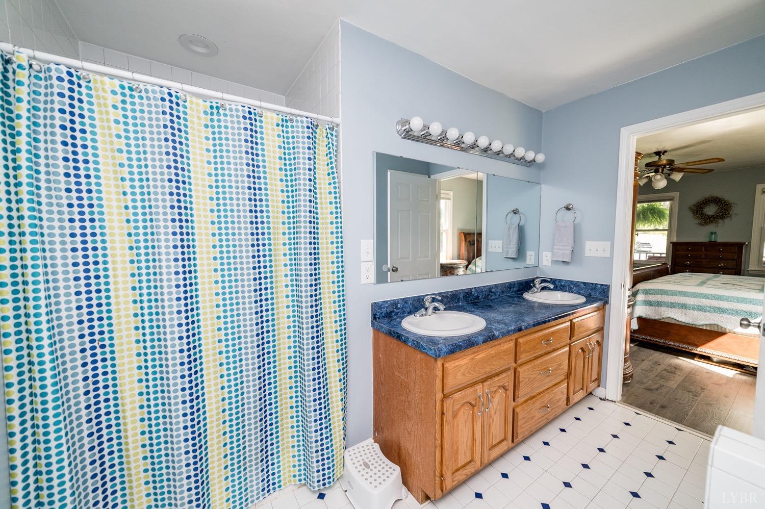 7996 Rocky Ford Road Moneta, VA 24121 - Photo 15 of 45 a bathroom with a sink a vanity and a mirror