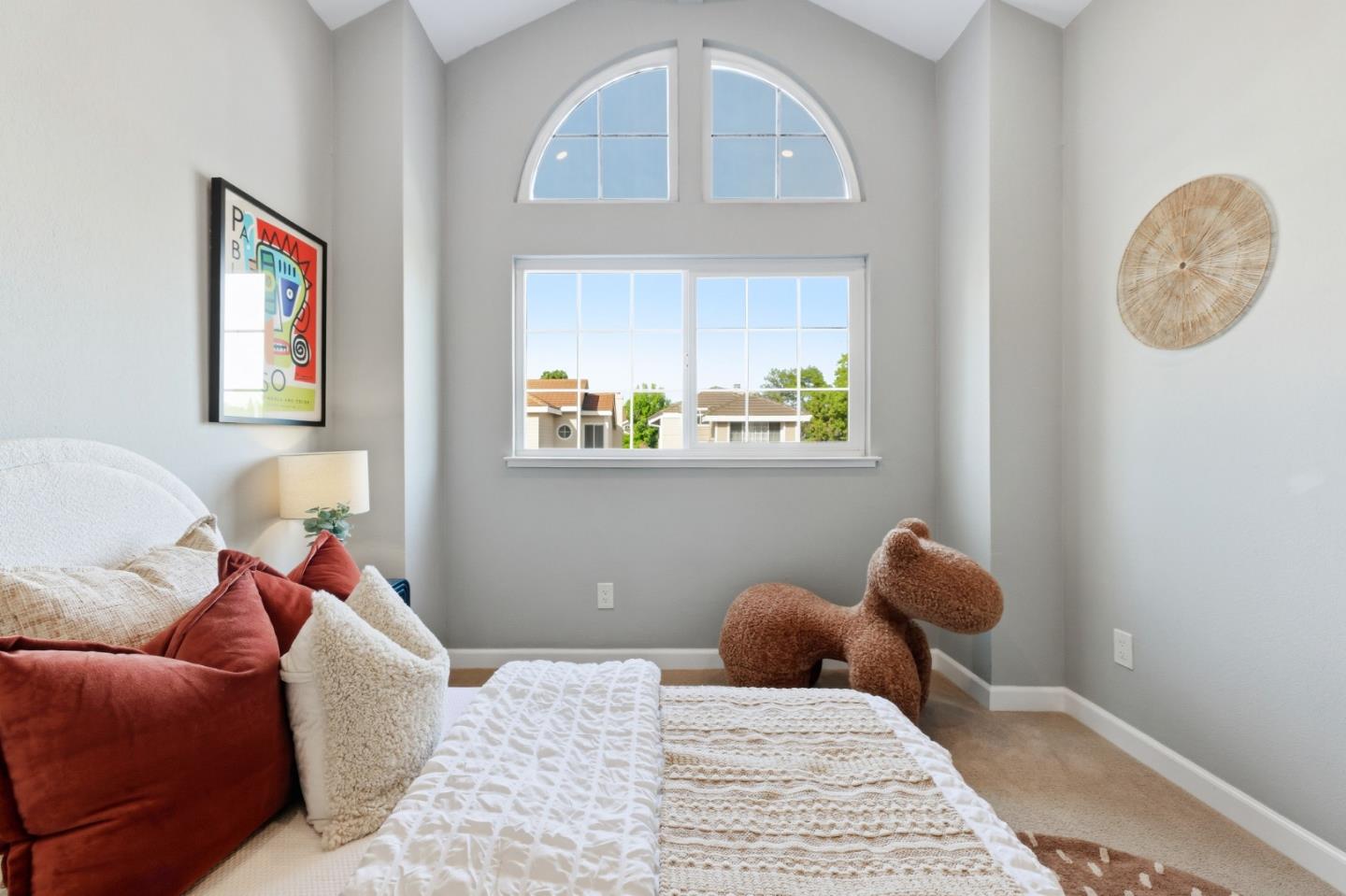 2896 Barrington Terrace Fremont, CA 94536 - Photo 29 of 64 a bedroom with a bed and a window